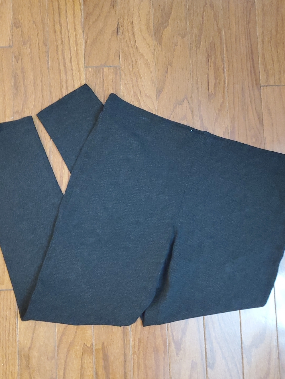 St Johns Bay Skinny leg gray with strip pattern size Large Office work leggings